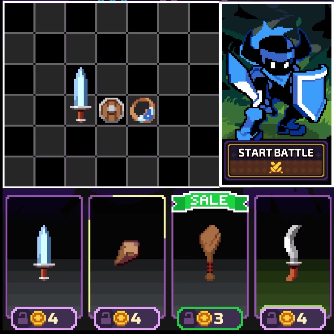 Overgeared Hero Meta video ad frame: pixel gameplay with dynamic product template fields