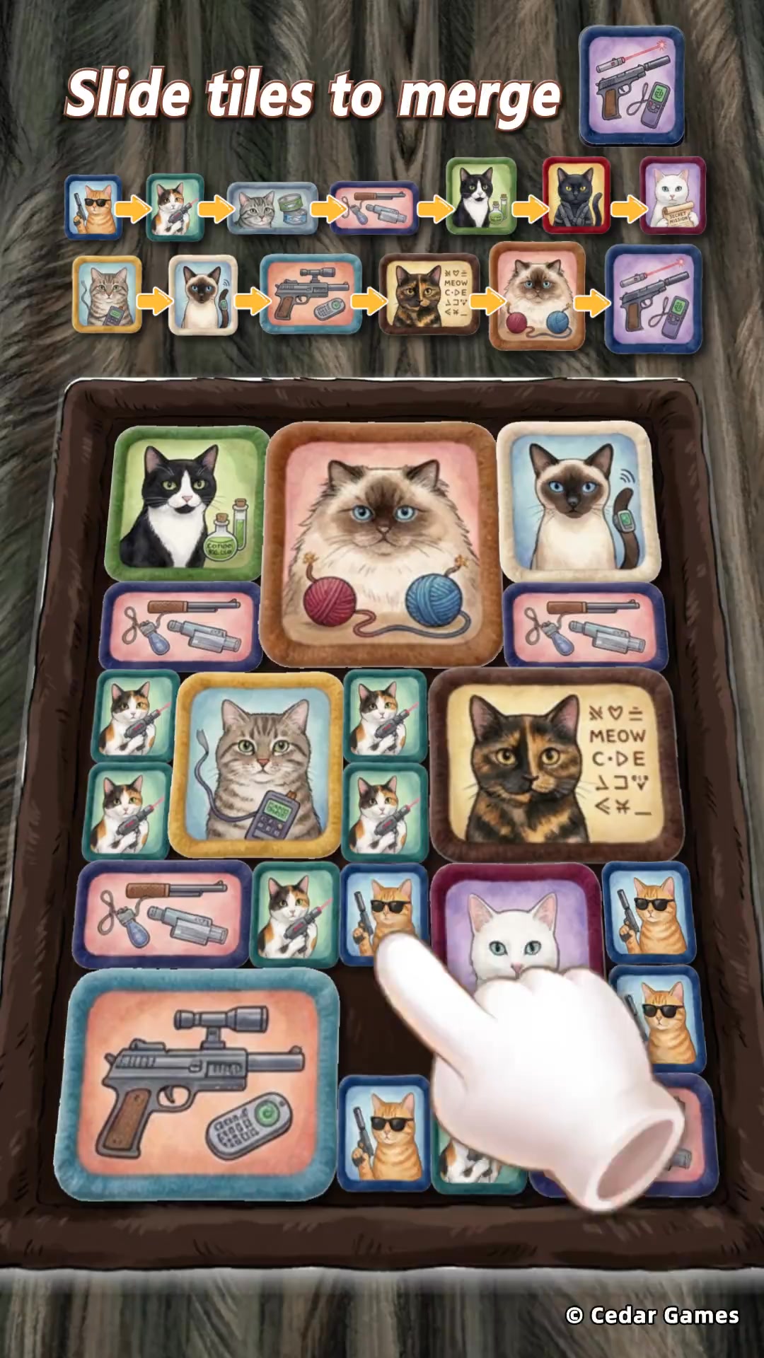 猫咪任务卡华容道滑动合并素材首图